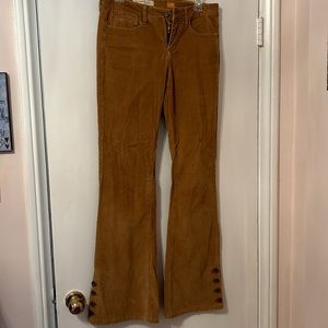Anthropologie corduroy teddy bear brown pants